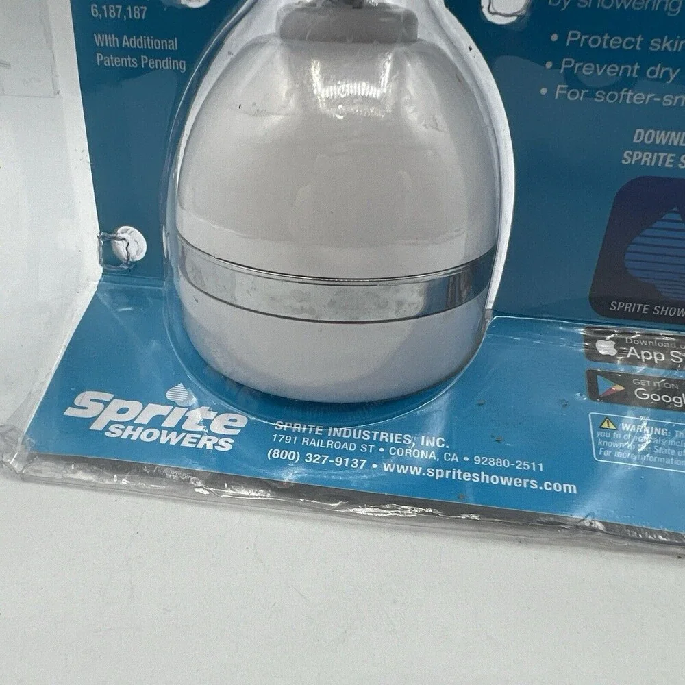 Sprite High Output Filter Massage Shower Head Chlorine White HO2-SH3 NEW